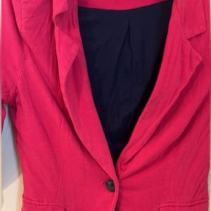 Blazer: Hot pink & Navy blue